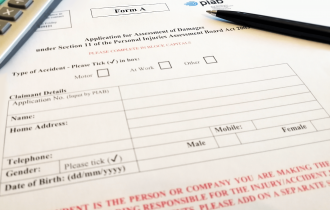 Claim Form for Personal Injury Compensation